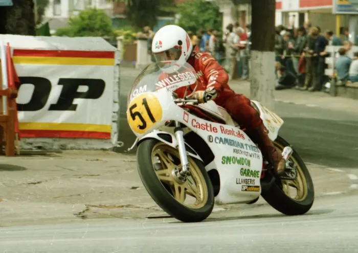 Framed Print : Kenny Shepherd (Yamaha) 1984 Senior TT