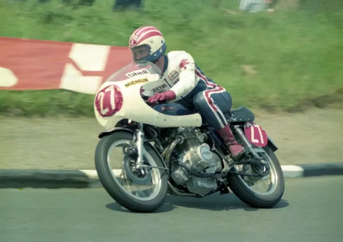Framed Print : Kev Riley (Honda) 1976 Production TT Framed Print : Kev Riley (Honda) 1976 Production TT