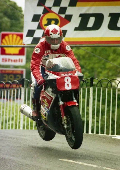 Framed Print : Kevin Wilson (Suzuki) 1988 Production TT