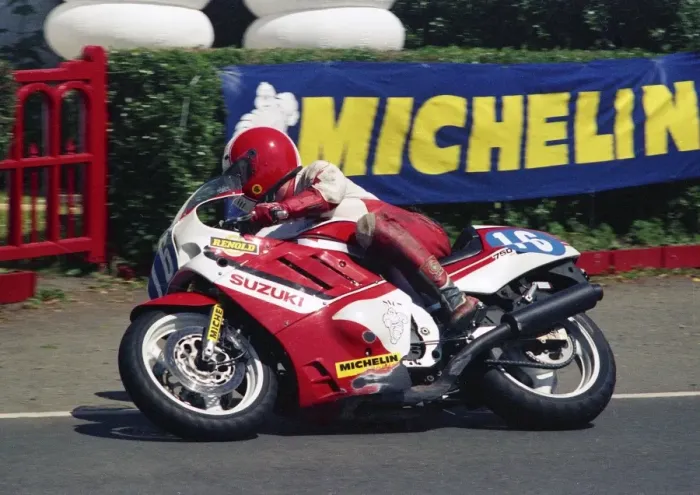 Framed Print : Kevin Wison (Suzuki) at Ballacraine; 1988 Production B TT Framed Print : Kevin Wison (Suzuki) at Ballacraine; 1988 Production B TT