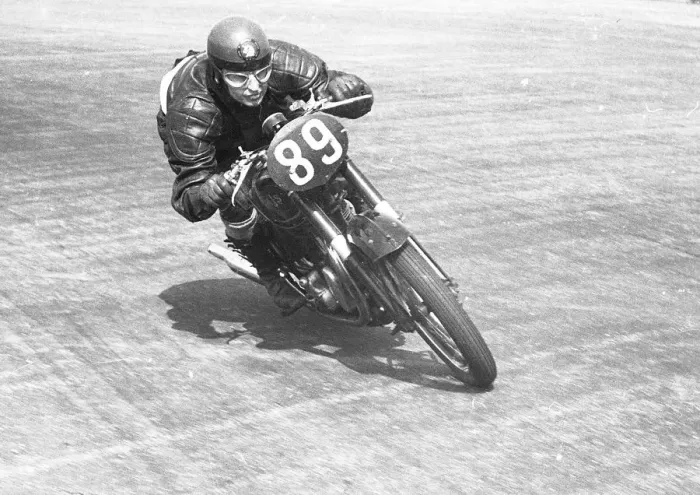 Framed Print : Laurence Dunham (AJS) 1952 Silverstone Clubman Framed Print : Laurence Dunham (AJS) 1952 Silverstone Clubman