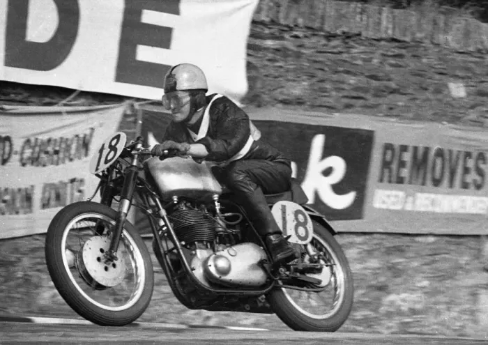 Framed Print : Lawrance Evans (BSA) 1957 Senior Manx Grand Prix Framed Print : Lawrance Evans (BSA) 1957 Senior Manx Grand Prix