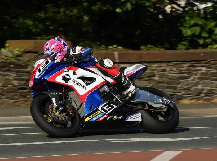 Framed Print : Lee Johnston (BMW) 2015 Superbike TT