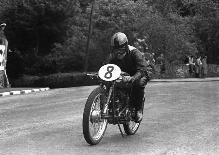 Framed Print : Len Harfield (LCH) 1955 Ultra Lightweight TT Framed Print : Len Harfield (LCH) 1955 Ultra Lightweight TT