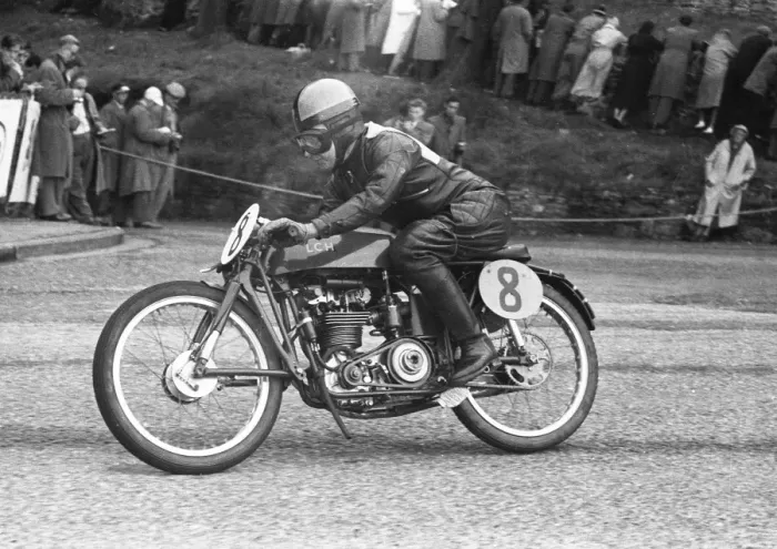 Framed Print : Len Harfield (LCH) 1955 Ultra Lightweight TT Framed Print : Len Harfield (LCH) 1955 Ultra Lightweight TT