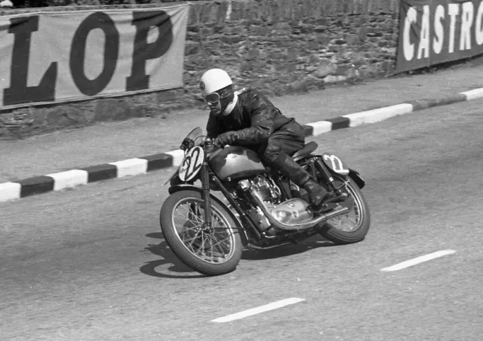 Framed Print : Len King (Triumph) 1954 Senior Clubman TT Framed Print : Len King (Triumph) 1954 Senior Clubman TT