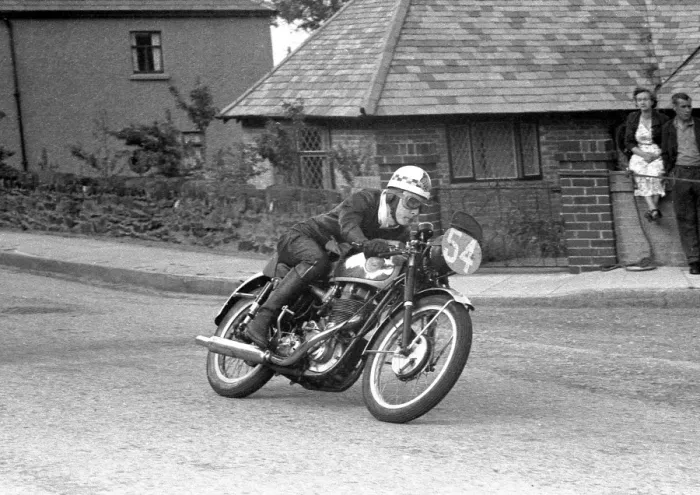 Framed Print : Len Rutherford (BSA) 1956 Senior Clubman TT Framed Print : Len Rutherford (BSA) 1956 Senior Clubman TT