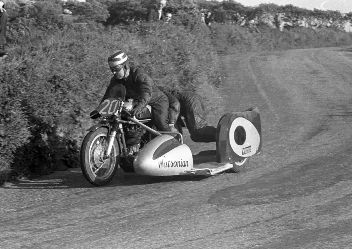 Framed Print : Len Taylor & Peter Glover (Norton Watsonian) 1954 Sidecar TT Framed Print : Len Taylor & Peter Glover (Norton Watsonian) 1954 Sidecar TT