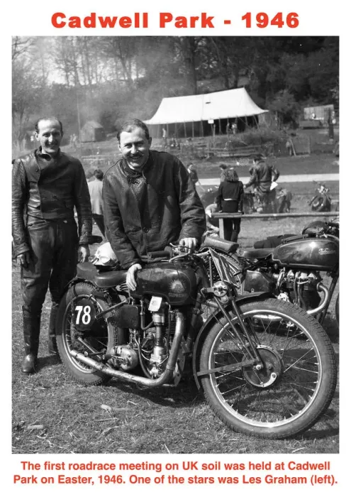 Framed Print : Les Graham (OK Supreme) 1946 Cadwell Park