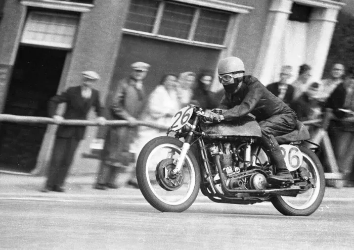 Framed Print : Lewis Young (JV Spl) 1957 Senior Manx Grand Prix Framed Print : Lewis Young (JV Spl) 1957 Senior Manx Grand Prix