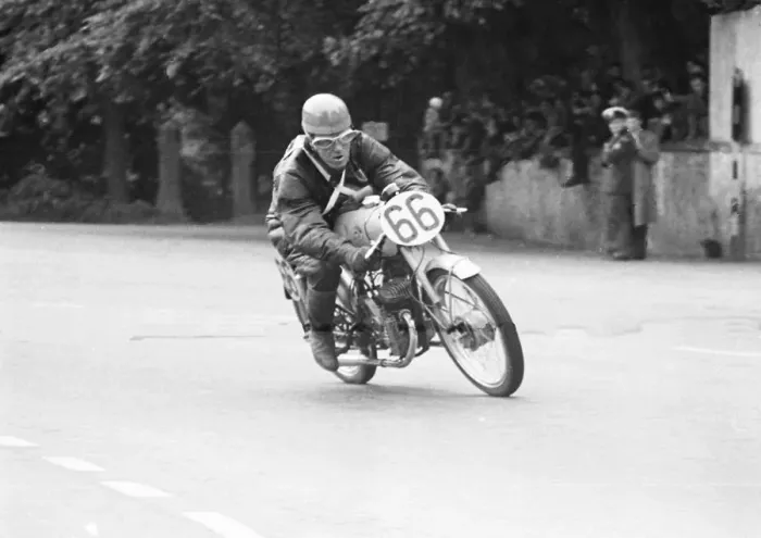 Framed Print : Lionel French (EMC) 1952 Ultra Lightweight TT Framed Print : Lionel French (EMC) 1952 Ultra Lightweight TT