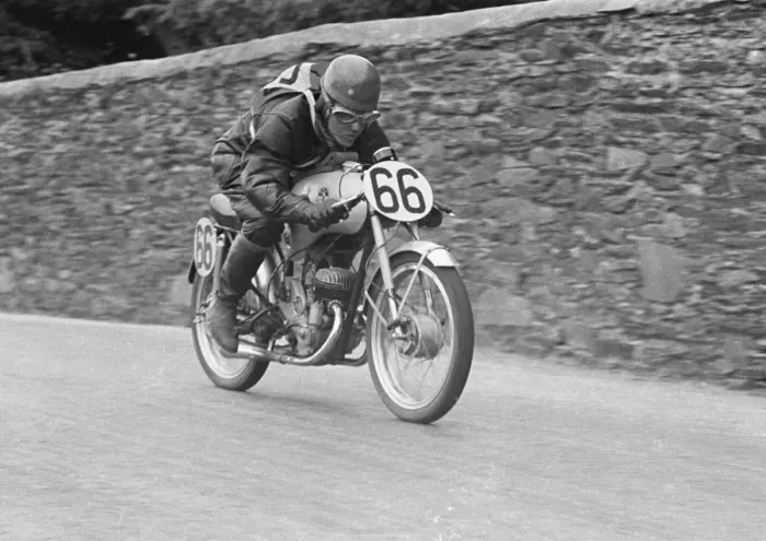 Framed Print : Lionel French (EMC Puch) 1952 Ultra Lightweight TT Framed Print : Lionel French (EMC Puch) 1952 Ultra Lightweight TT