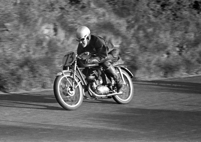 Framed Print : Lionel French (Sulby EMC) 1953 Ultra Lightweight TT practice Framed Print : Lionel French (Sulby EMC) 1953 Ultra Lightweight TT practice