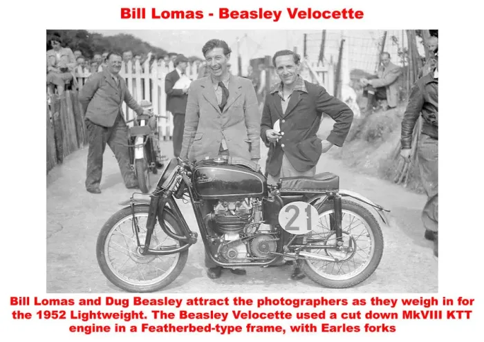 Framed Print : Bill Lomas - Beasley Velocette Framed Print : Bill Lomas - Beasley Velocette
