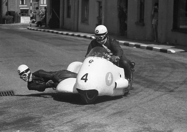 Loni Neussner & Dieter Hess (BMW) 1958 Sidecar TT