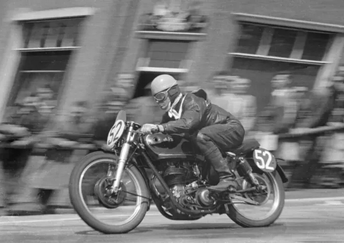 Framed Print : Louis Gilbert (AJS) 1953 Senior TT Framed Print : Louis Gilbert (AJS) 1953 Senior TT
