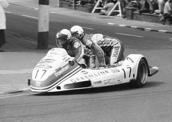 Lowry Burton & Martin Murphy (Greenline Yamaha) 1980 Sidecar TT