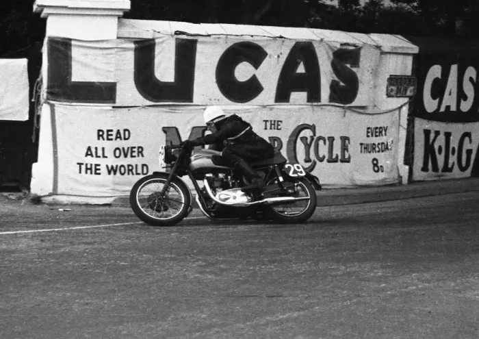 Framed Print : M W Gillingham (Triumph) 1955 Senior Clubman TT Framed Print : M W Gillingham (Triumph) 1955 Senior Clubman TT