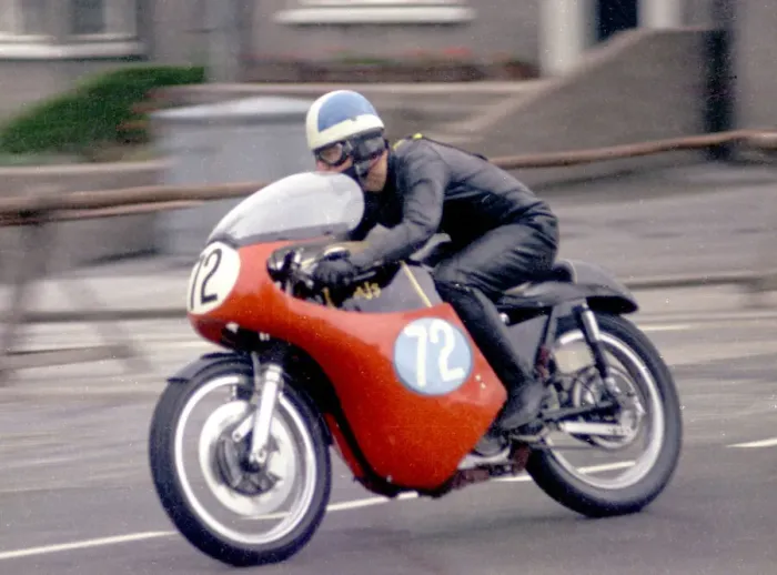 Framed Print : Malcolm Bailey (AJS) 1968 Junior Manx Grand Prix Framed Print : Malcolm Bailey (AJS) 1968 Junior Manx Grand Prix