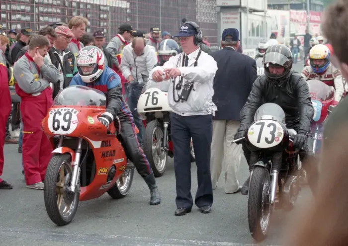 Framed Print : Malcolm Wheeler (Honda) & Neil Fairless (AJS) 1995 Classic Parade Framed Print : Malcolm Wheeler (Honda) & Neil Fairless (AJS) 1995 Classic Parade