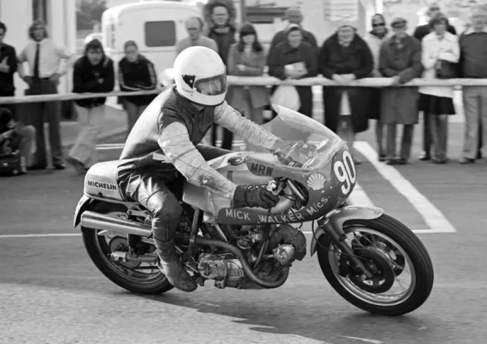Framed Print : Marcus Ramsay Wigan (Ducati) 1975 Production TT