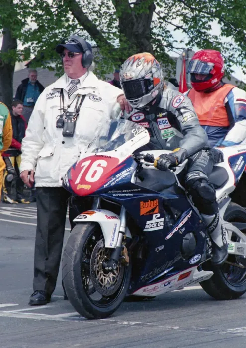 Framed Print : Maria Costello (Honda) 2002 Production 1000 TT