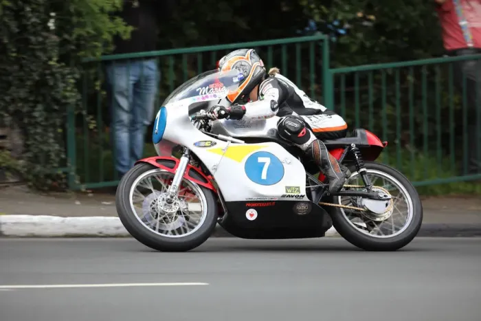 Framed Print : Marie Costello (Honda) 2019 Junior Classic TT Framed Print : Marie Costello (Honda) 2019 Junior Classic TT