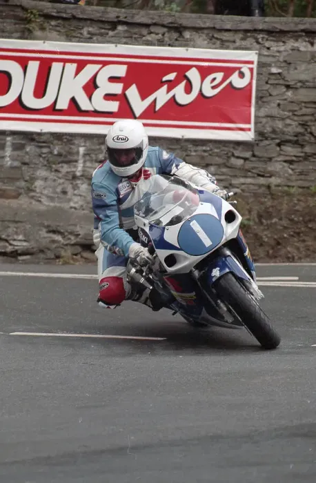 Framed Print : Mark Flynn Suzuki 1998 Junior TT