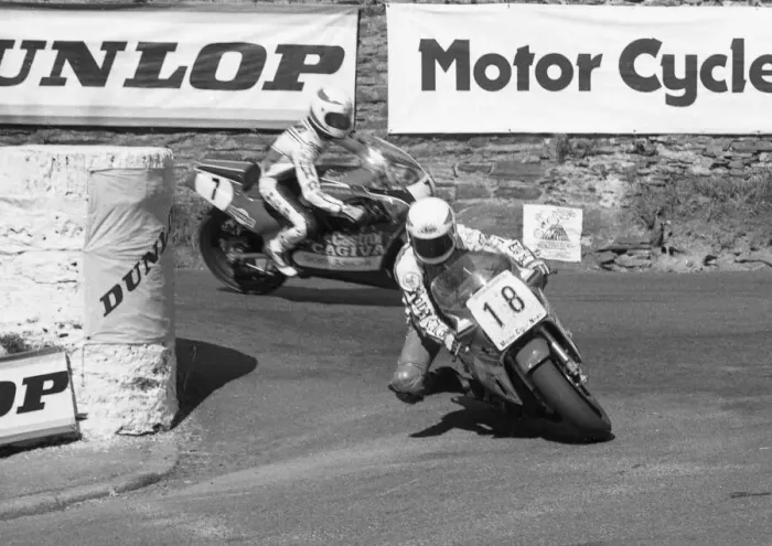 Framed Print : Mark Salle (Suzuki) 1985 Formula One TT