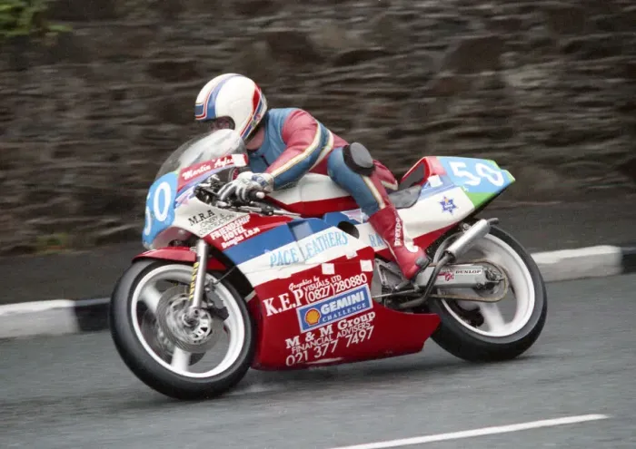 Framed Print : Martin Ayles (Honda) 1990 Junior Manx Grand Prix