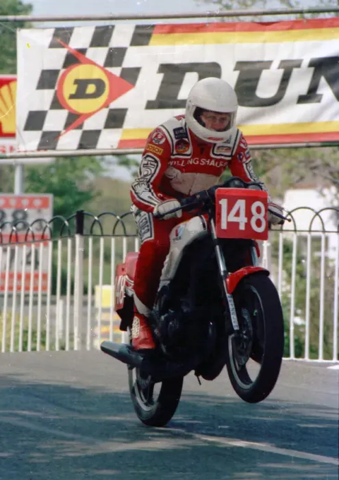 Framed Print : Martin Grein (Yamaha) 1986 Production C TT