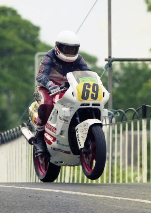Framed Print : Martin Grein (Yamaha) 1990 Supersport 600 TT