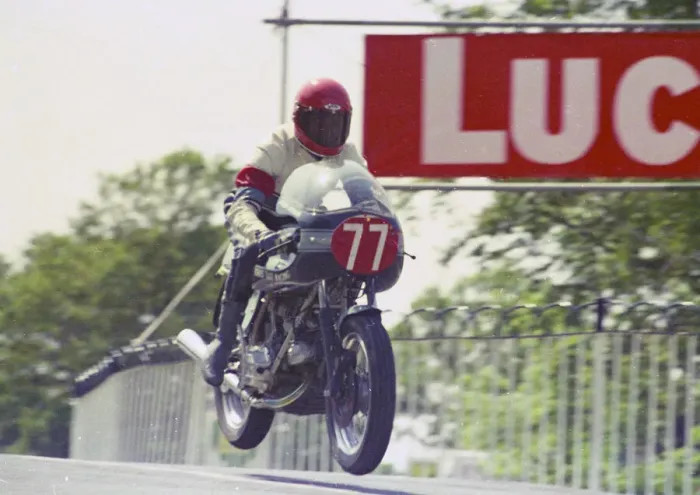 Framed Print : Mason Merrick (Ducati) 1976 Production TT Framed Print : Mason Merrick (Ducati) 1976 Production TT