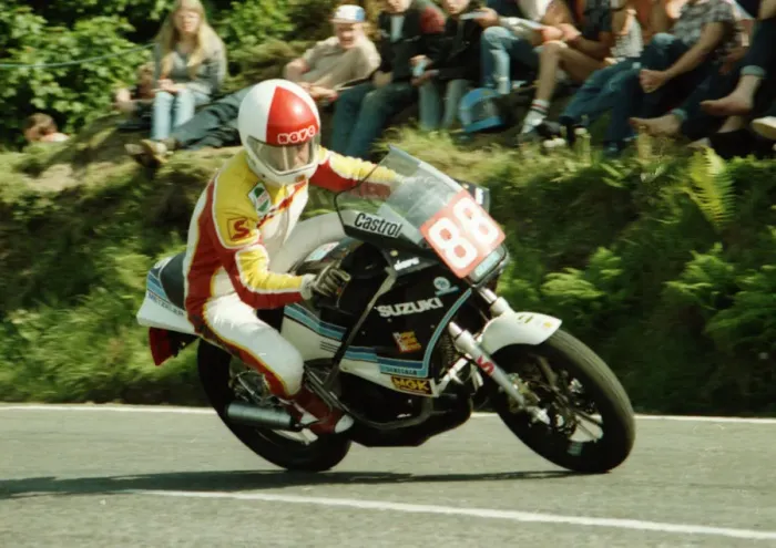 Framed Print : Mat Oxley (Suzuki) 1984 Production TT Framed Print : Mat Oxley (Suzuki) 1984 Production TT