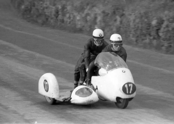 Framed Print : Max Deubel & Horst Hohler (BMW) 1960 Sidecar TT