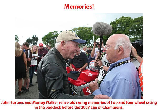 Memories. John Surtees and Murray Walker relive old memories of two
