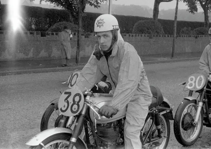Framed Print : Michael Adams (BSA) 1955 Junior Manx Grand Prix Framed Print : Michael Adams (BSA) 1955 Junior Manx Grand Prix