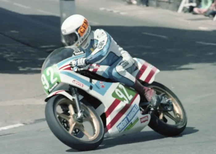 Framed Print : Michael Augizeau (Yamaha) 1983 Junior TT Framed Print : Michael Augizeau (Yamaha) 1983 Junior TT