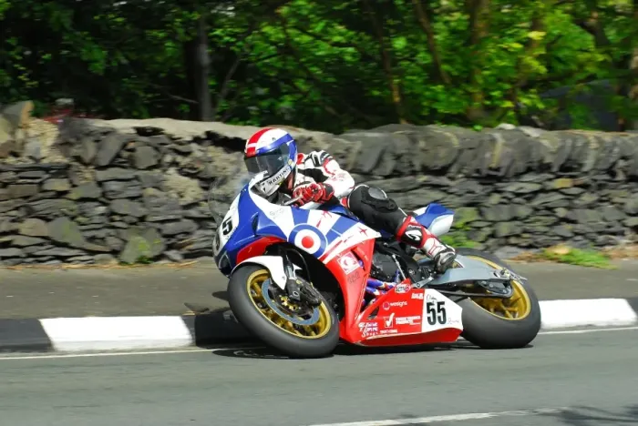 Framed Print : Michael Russell (Honda) 2016 Superbike TT