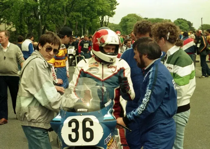 Framed Print : Michael & Tony Rutter (Suzuki) 1987 Formula One TT Framed Print : Michael & Tony Rutter (Suzuki) 1987 Formula One TT