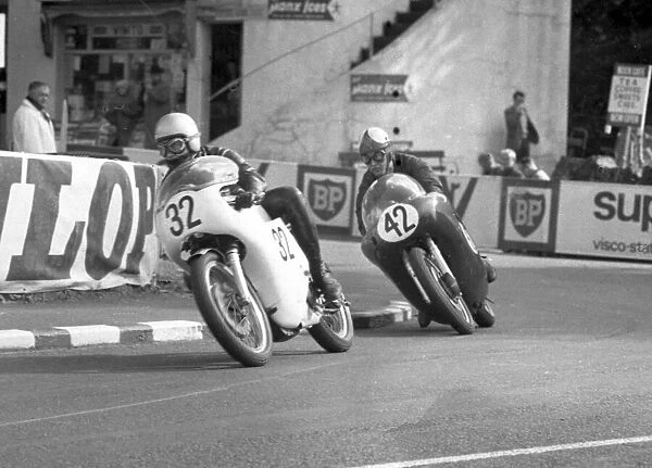 Michael Tooze (Norton) and Nigel Warren (Matchless) 1966 Senior Manx Grand Prix