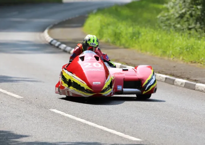 Framed Print : Mick Alton & Stephen Bonney (LCR Suzuki) 2019 Sidecar TT Framed Print : Mick Alton & Stephen Bonney (LCR Suzuki) 2019 Sidecar TT