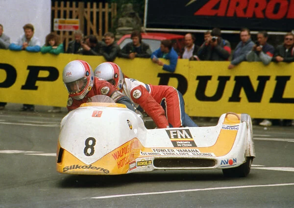 Mick Burcombe & Colin Hardman (Ireson Yamaha) 1988 Sidecar TT