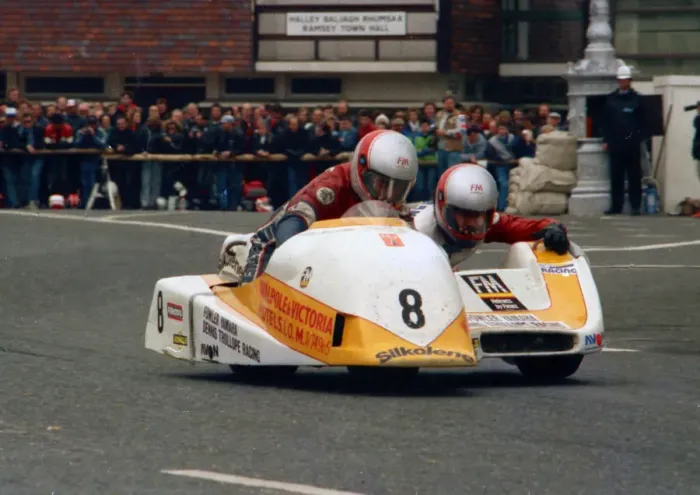 Framed Print : Mick Burcombe & Colin Hardman (Ireson Yamaha) 1988 Sidecar TT Framed Print : Mick Burcombe & Colin Hardman (Ireson Yamaha) 1988 Sidecar TT