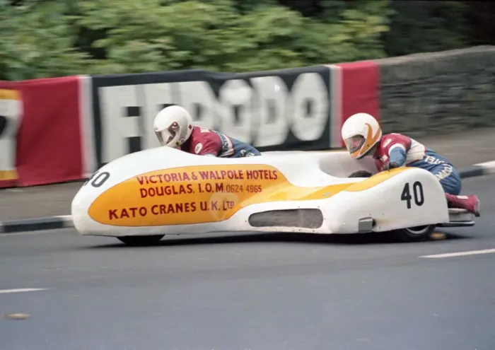 Framed Print : Mick Burcombe & Derek Rumble jnr (MBS) 1983 Sidecar TT Framed Print : Mick Burcombe & Derek Rumble jnr (MBS) 1983 Sidecar TT