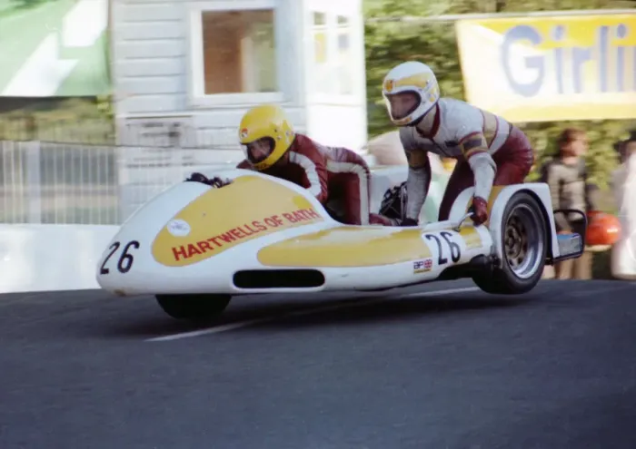 Framed Print : Mick Burcombe & Derek Rumble jnr (Rumble Yamaha) 1980 Sidecar TT Framed Print : Mick Burcombe & Derek Rumble jnr (Rumble Yamaha) 1980 Sidecar TT