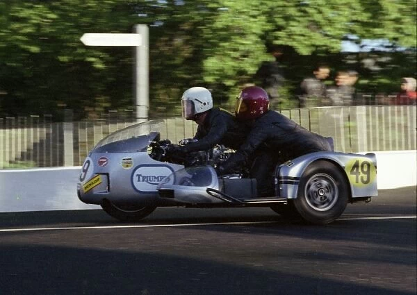Mick Cain & Beverley Martin (Triumph) 1973 750 Sidecar TT