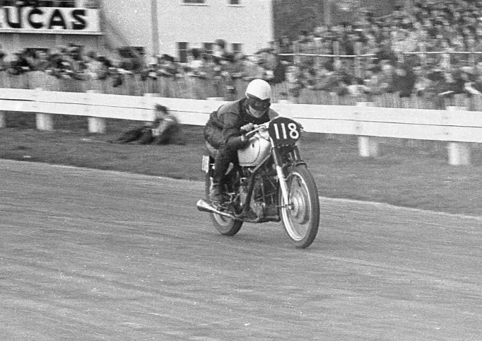 Framed Print : Mick Featherstone (AJS) 1951 Goodwood Framed Print : Mick Featherstone (AJS) 1951 Goodwood