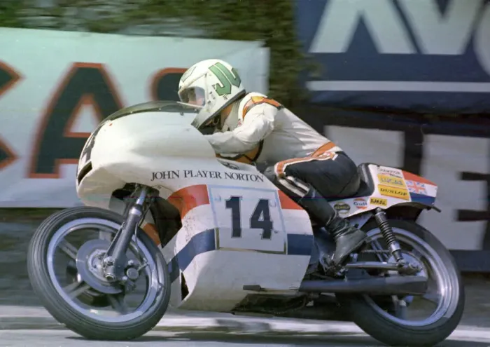 Framed Print : Mick Grant (Norton) 1973 Formula 750 TT