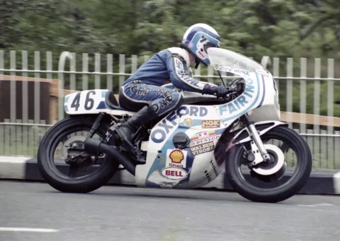 Framed Print : Mick Hunt (Kawasaki) 1980 Classic TT